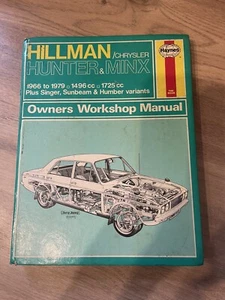 Hillman / Chrysler Hunter & Minx (1966-1979) Haynes Owners Workshop Manual Book - Picture 1 of 3