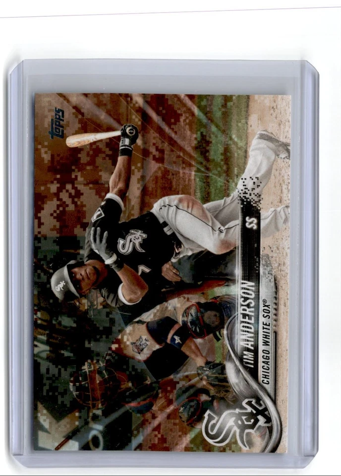 2018 Topps Memorial Day Camo Jersey # Tim Anderson 07/25 White Sox #252 - Image 1 of 2