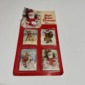 Vintage Package of 20 THE NIGHT BEFORE CHRISTMAS Gift Trims Tags - Picture 1 of 15