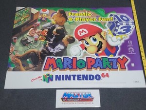 N64 Nintendo 64 MARIO PARTY Vinyl Sign Display Banner Promo Poster PreProduction