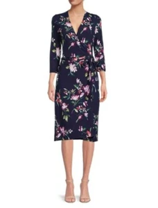 NWT Renee C Floral Wrapped Dress - Medium $140 - Picture 1 of 11