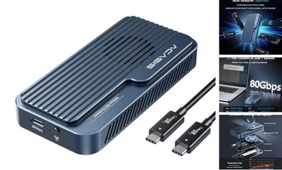  80Gbps M.2 NVMe SSD Enclosure, with Cooling Fan, Compatible with Phantom Gray - Image 1 of 4
