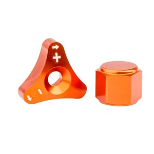 Tusk Billet WP Fork Adjuster Knobs Orange For Husqvarna TC 125 Heritage 2023 - Picture 1 of 6