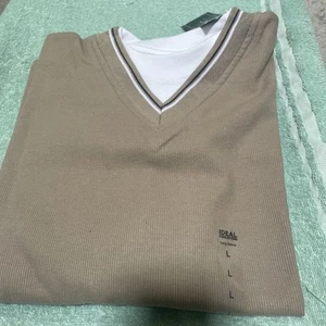 Ideal Collection Long Sleeve Pullover V Neck Shirt Size Large New With Tags - Picture 1 of 15