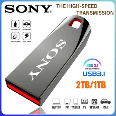 SONY Chiavetta USB 3.0 da 2 TB Pendrive in metallo ad alta velocità - Immagine 1 di 4