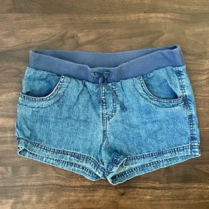 Faded Glory Blue Denim Pull On Elastic Waist Shorts Girl’s Size XL (14/16) - Picture 1 of 7