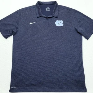 Nike Dri-Fit UNC North Carolina Tar Heels azul marino polo para hombre GRANDE L - Imagen 1 de 7