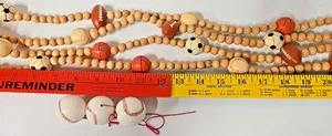 Weihnachtsbaum Girlande Holz Sport Baseball Football Fußball Basketball 8' - Bild 1 von 4