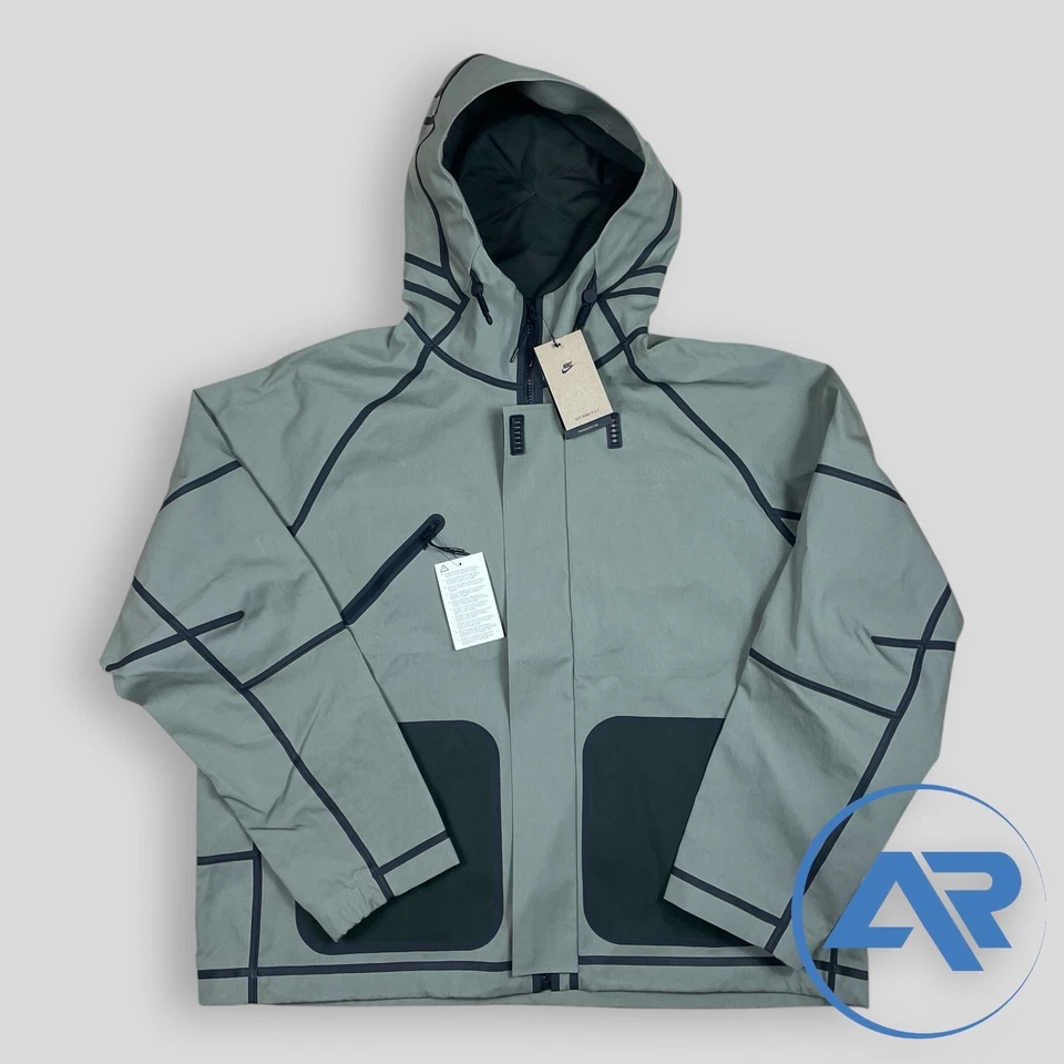 Nike Tech Storm-Fit Hooded Rain Jacket Men's Size XXL HM9473-320 Light Army