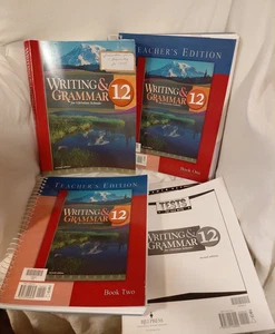 BJU PRESS Writing & Grammar 12 2nd Ed TE Books 1&2, Student Text, Tests, and Key - Picture 1 of 5