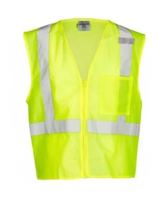 🔥 Kishigo Single Pocket Zipper Mesh Vest reflective Safety Up To 5XL 1089-1090 - Picture 1 of 3