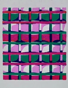 Atelier TESTEMALE - Peinture originale - Gouache - Projet de tissu 452 - Picture 1 of 3