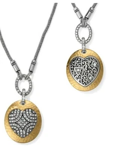 Neu mit Etikett Brighton ANATOLIEN HERZ Gold Antik Silber Kristall Halskette UVP 108 $ - Bild 1 von 5