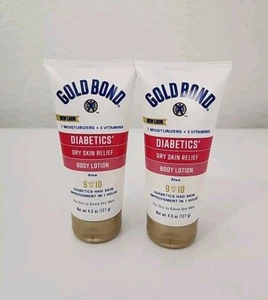 2× Gold Bond Diabetics Dry Skin Relief Body Lotion 4.5 oz Each  - Picture 1 of 4