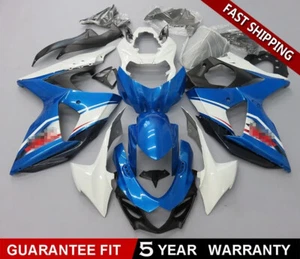 Molded BULE WHITE bodywork fairing kit for GSXR1000 2009-2016 2011 2015 - Picture 1 of 8