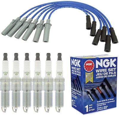 Kit de puesta a punto de cables de encendido NGK bujías para Dodge Grand Caravan V6 3,3 L 3,8 L Foto 1 de 4