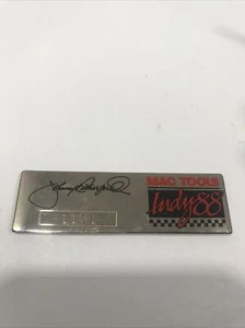 MAC TOOLS Indy 88 Johnny Rutherford Metal Name Plate 1”x4” - Picture 1 of 4