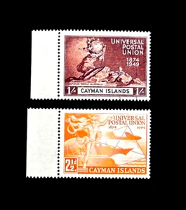 CAYMAN ISLANDS Stamp Lot - 1949 UPU 75th Sn 118.121 Mint OG VLH r56 - Picture 1 of 2