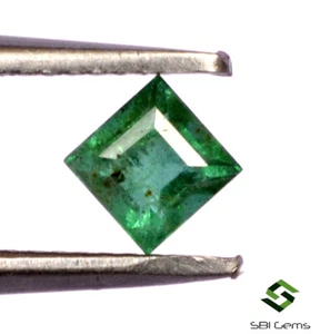 Natural Emerald Square Cut 3.50 mm 0.28 Cts Zambia Top Green Loose Gemstone - Picture 1 of 6