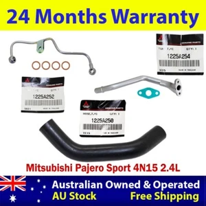 Genuine Turbo Oil Feed,Return Pipe&Hose+Gaskets For Mitsubishi Pajero Sport 2.4L - Picture 1 of 14
