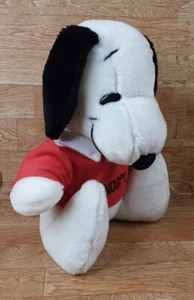 Snoopy Red Shirt Peanuts 12" Irwin Toy Stuffed Plush Dog - Picture 1 of 9