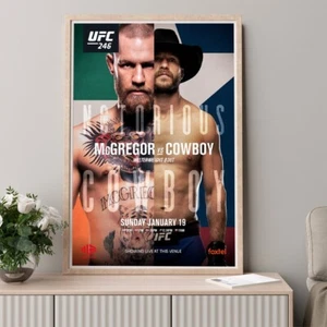 Póster de lucha UFC 246 MCGREGOR VS VAQUERO decoración de pared arte impresión póster de lienzo - Imagen 1 de 5