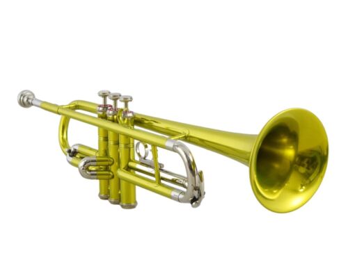 Trompete, hellgrüne Farbe, B-Tonhöhe, beste Qualität, mit kostenlosem...