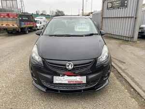 Fits VAUXHALL CORSA 2006-2014 FRONT ABS GLOSS BLACK SPLITTER BUMPER LIP - Picture 1 of 11