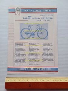 F.I.A.M.C. bici mod.106 freni idraulici a manopola anni 50 depliant originale - Imagen 1 de 2