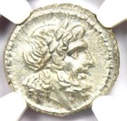 Roman Republic Ar Victoriatus Silver Coin 211-208 Bc - Certified Ngc Ms (Unc)