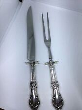 Wild Rose by International Sterling Silver Small Carving Knife & Fork Set
