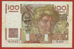 BANCO DE FRANCE 3. 12. 100 francos 1953 (elige #128d) en muy buen estado - Imagen 1 de 2
