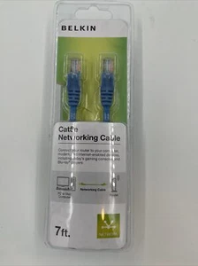 Belkin Cat5e Networking Cable 7 FT Blue RJ45 Connectors Free Shipping* - Picture 1 of 2