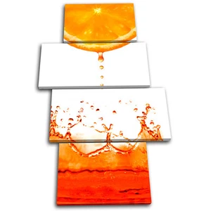 Fruit Splash Food Kitchen MULTI CANVAS WALL ART Picture Print VA - Picture 1 of 1