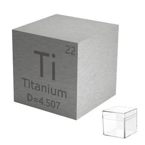 Cubo elemento titanio cubo 10 mm muestras de metal pasatiempos coleccionables, regalo - Imagen 1 de 6