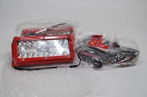 2 barras de luz LED de inundación puntual FUNDA ROJA triple fila (par) cable de 6,5 pulgadas 120 W 16 AWG - Imagen 1 de 3
