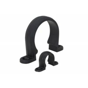 Single Way Snap On Saddle Clip - Black Polypropylene - Picture 1 of 1