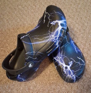 Crocs Bistro Gr. M 8 / W 10 Unisex Bistro schwarz blau Blitz Arbeits Clog Schuhe - Bild 1 von 8