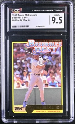РЕДКАЯ! CGC 9,5!! 🔥 1992 Topps McDonald's бейсбол лучший - KEN GRIFFEY JR #8 - Изображение 1 из 2