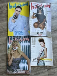 Interview W Magazine 2025 Lot Portman SZA, Sabrina Carpenter SYDNEY SWEENEY RARE - Picture 1 of 6