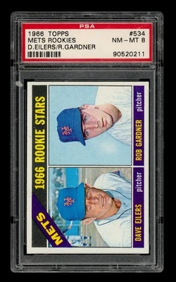 1966 Topps Set-Break #534 Mets Rookies D.Eilers, R.Gardner PSA 8 casi nuevo-como nuevo Foto 1 de 3