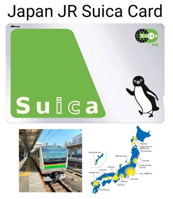 【FREE SHIPPING】Japan JR SUICA IC Card  ¥1,200 Pre-charged Train  Tokyo Travel - Image 1 of 3