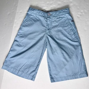 Quiksilver Boys Bermuda Chino Shorts Size 10 Regular, 25” Waist 11” Inseam Blue - Picture 1 of 11