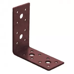 2 X Bpc Resistente ad Angolo Staffe - Marrone Doppio Rivestito 90mm X 45mm X - Foto 1 di 1