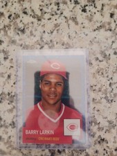 Barry Larkin 2022 Topps Chrome Platinum Anniversary #74 Blue Toile /199 HOF
