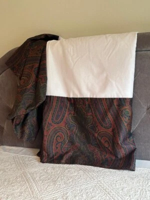 RETIRED~VINTAGE~RALPH LAUREN GREYCLIFF KING SPLIT CORNERS, PLEATED BEDSKIRT #431 - Image 1 of 4