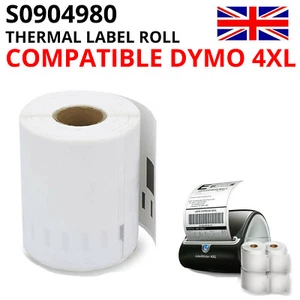 S0904980 DYMO COMPATIBLE 4XL SHIPPING LABELS 104X159MM (4"X6") 220 PER ROLL - Picture 1 of 7