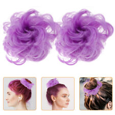 Messy Bun Hairpiece Curly Wig 2pcs Scrunchies Ponytail Extensions for Women-