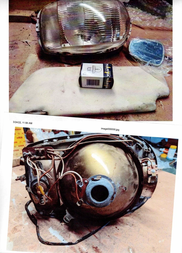 montaje faros mercedes-benz clase sl estilo europeo,230.250.280sl,  Foto 1 de 1