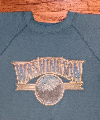 vintage Washington State sweatshirt souvenir shirt 50/50 college mountains - Image 1 of 4